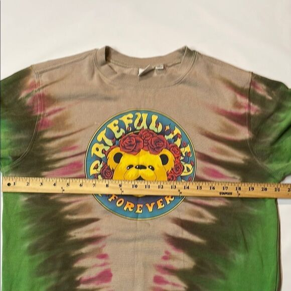 Liquid Blue Grateful Dead Tie-Dye Bear Sweatshirt Medium - Picture 4 of 6